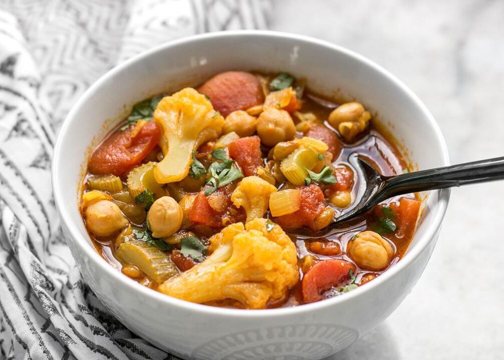 vegetable stew for a diet with 6 leaves