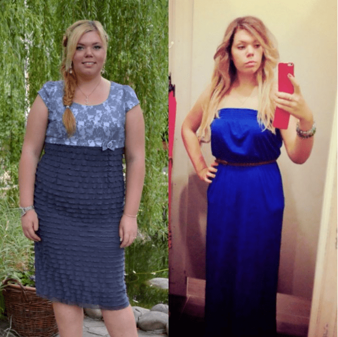 A drinking diet before and after
